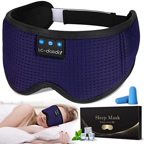 Sleep Headphones Sleep Mask with Bluetooth Headphones, LC-dolida Eye Mask for Sleeping Eye Pillow Sleeping Headphones for Side S