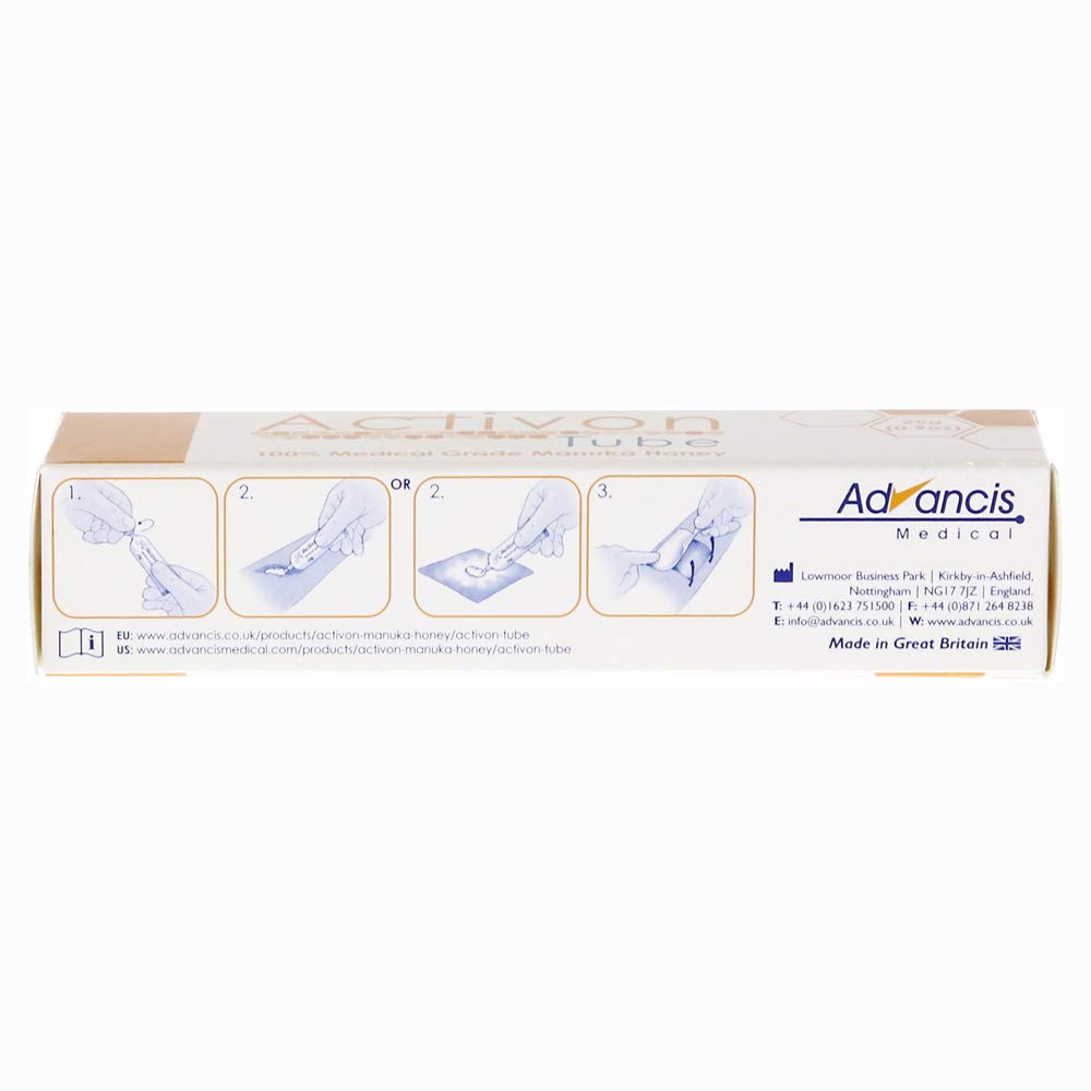 Activon Medical Grade 100% Manuka Honey Gel Tube Natural Healing of Wounds 1 Pack