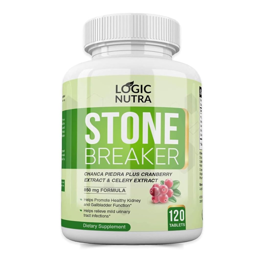Logic Nutra Chanca Piedra Kidney Stone Breaker 120 Tablets 800 mg - Maximum Strength for Gallbladder & Urinary Cleanse with Phyl