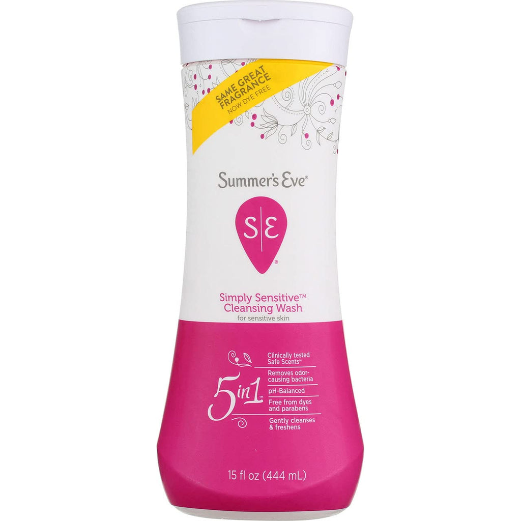 Summers Eve Cleansing Wash 15 Ounce Simply Sensitive (444ml) (6 Pack)