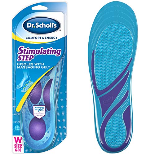 Dr. Scholls STIMULATING STEP Insoles Massaging Gel Plus Stimulating Nodes for Extra Massaging Action on Key Pressure Areas, for