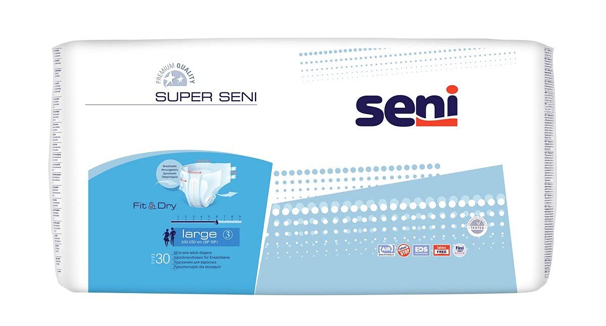 Seni Super Breathable Adult Diapers Large  30Pcs