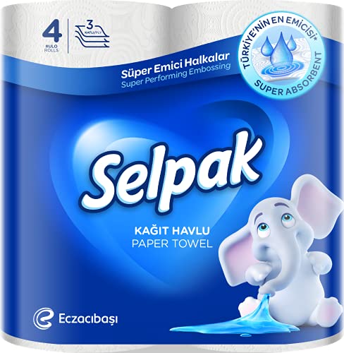 Selpak Kitchen Towel Paper  3Ply (4 Rolls/Pack)
