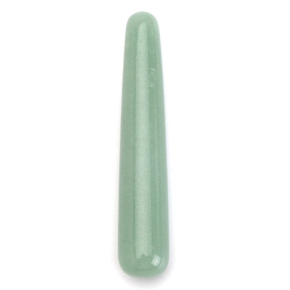 AITELEI 4Pcs Set Jade Yoni Eggs Stick,3 Pcs Drilled Natural Green Aventurine Quartz Crystal Jade Eggs Massage Stone + 1 Pcs Mass