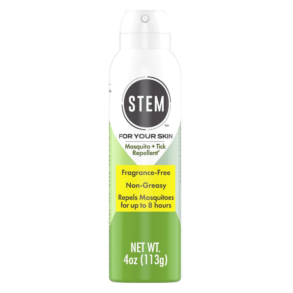 STEM Repels Mosquitoes And Ticks, Mosquito Repellent and Tick Spray, Picaridin Bug Spray, Fragrance-Free, 4 oz