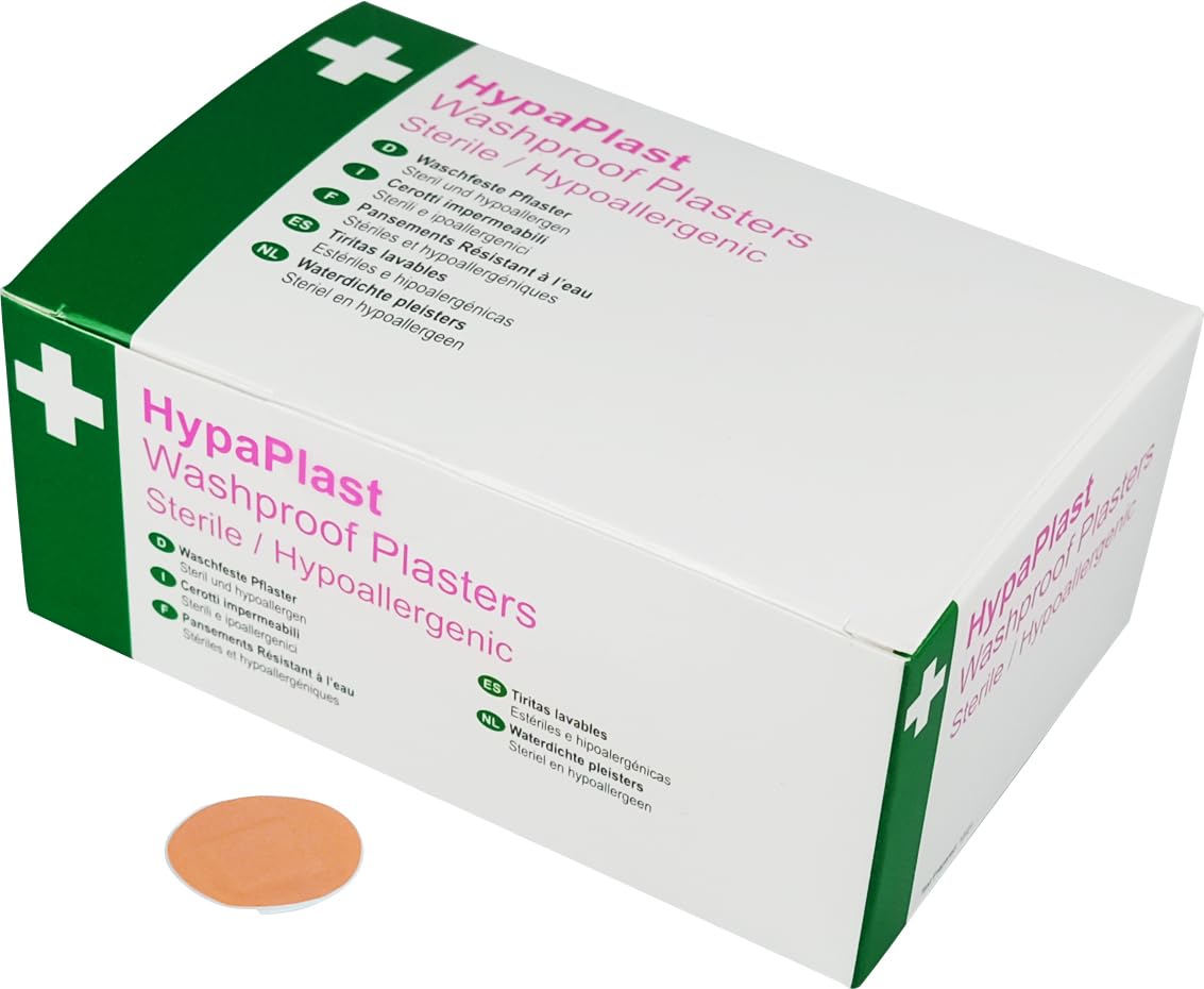 HypaPlast Washproof Spot Plasters - 2.5cm Diameter (Pack of 100)
