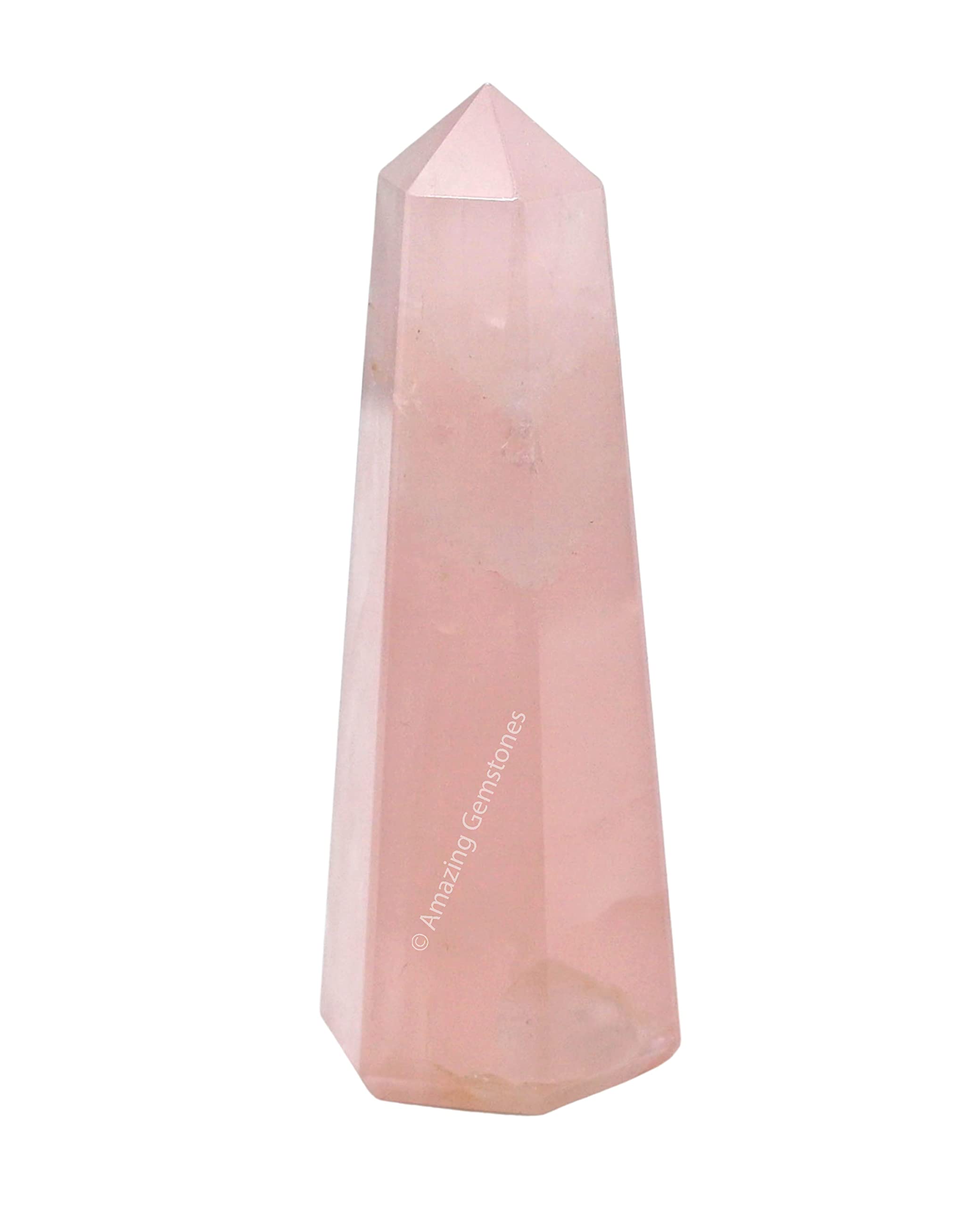 Rose Quartz Crystal Towers ~ Natural Healing Crystal Point Obelisk for Reiki Healing and Crystal Grid (2 to 3 INCH)