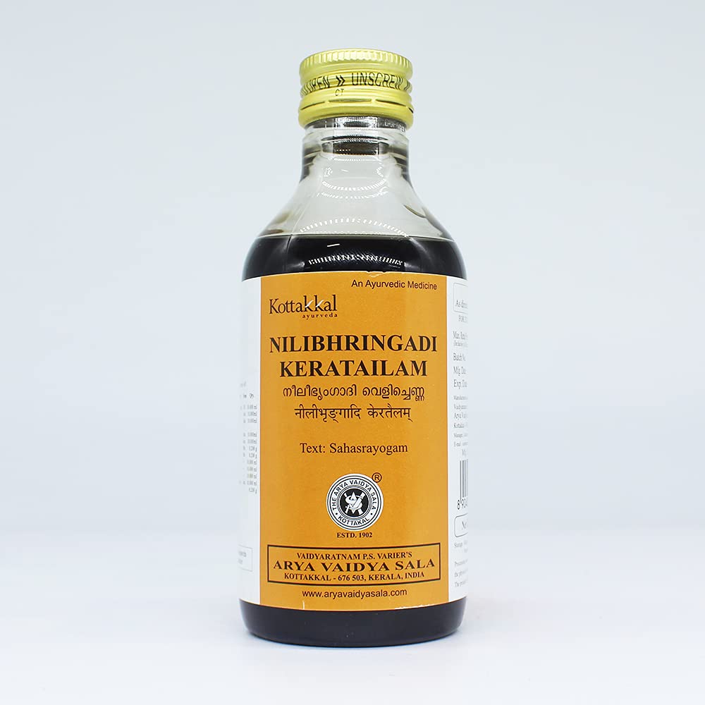 Nilibhringadi Kera Tailam200Ml, (Pack Of 1), Of Arya Vaidya Sala Kottakkal And Get Golden Oldie Herbs, Sukanthi Pills1Gm