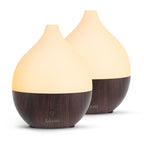 SALKING Essential Oil Diffuser (Set of 2 Dark), 100ml Small Ultrasonic Aromatherapy Diffuser for Essential Oils, Auto Shut-Off, 
