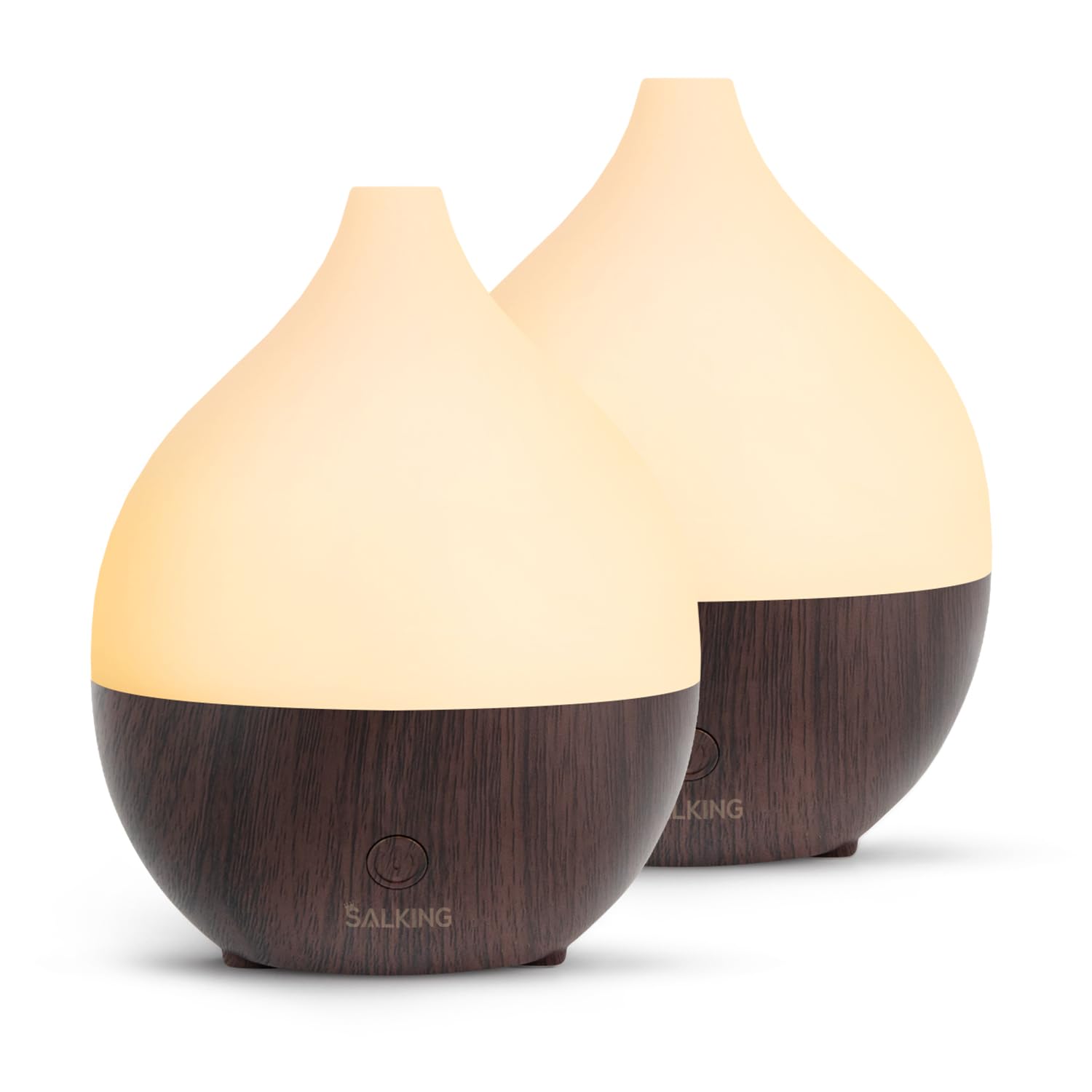 SALKING Essential Oil Diffuser (Set of 2 Dark), 100ml Small Ultrasonic Aromatherapy Diffuser for Essential Oils, Auto Shut-Off, 