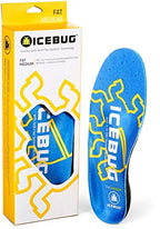 Icebug Unisexs Fat High Cushion Support Insole Flex Technology, Blue Low Arch, M 10/W 11.5-12