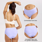 BATTEWA Mid-Waist Incontinence Underwear for Women Leak Proof Panties Protective Briefs for Bladder Control Washable Absorbency