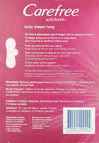 Carefree Body Shape Long Unscented, 92 Count