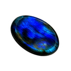 Anaya Agate Labradorite Worry Stone 35-40mm - Healing Thumb Crystal for Anxiety & Stress Relief - Palm Meditation Stone with Vel