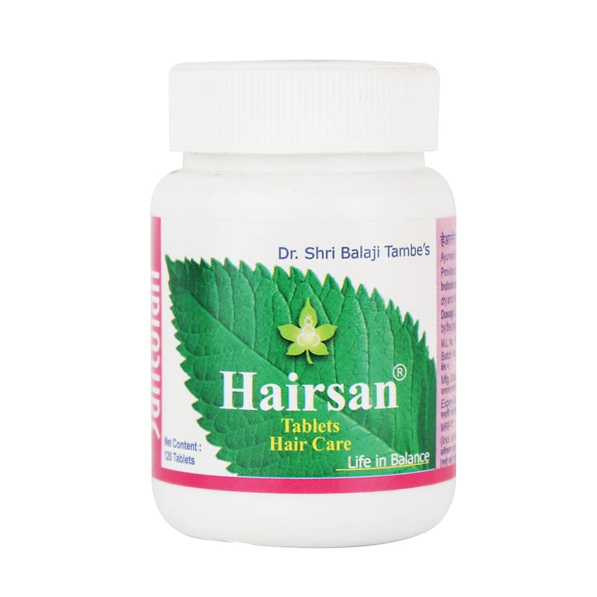 Santulan Ayurveda, Hairsan Tablet120Tabs Each, (Pack Of 1), For Hair Care And Get Golden Oldie Herbs, Sukanthi Pills1Gm