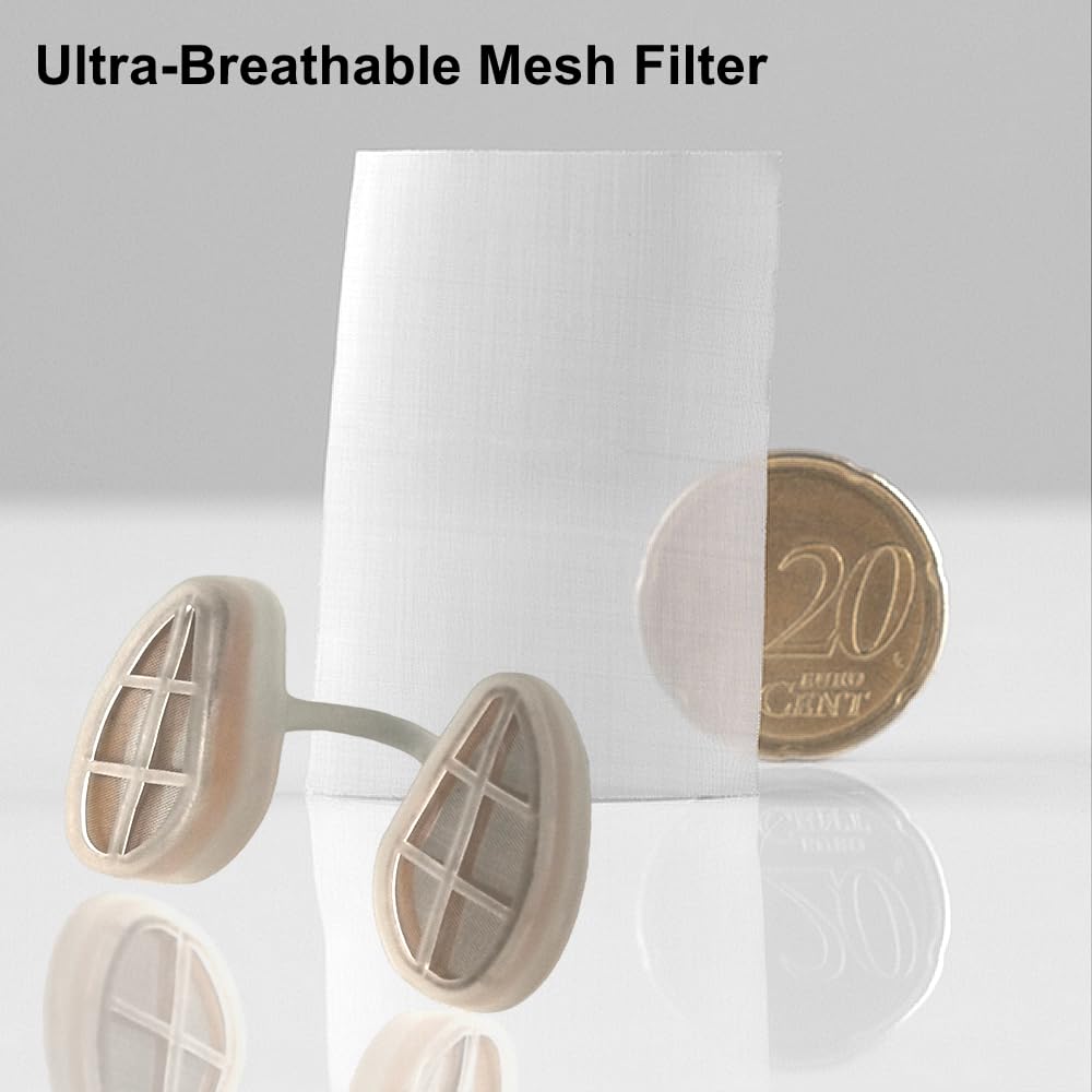 WoodyKnows Ultra-Breathable Nasal Filters, Seasonal and dust Allergies aid (Round, L, 6 Pack)