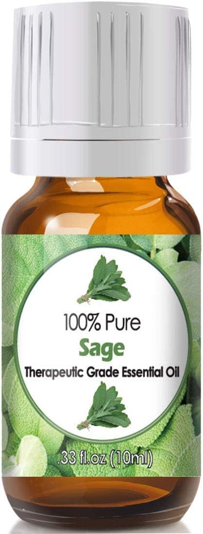Pure Gold - Sage Essential Oil for Diffuser, Skin, Hair, & Aromatherapy - Pure Clary Sage Fragrant Oil (0.34 fl oz)