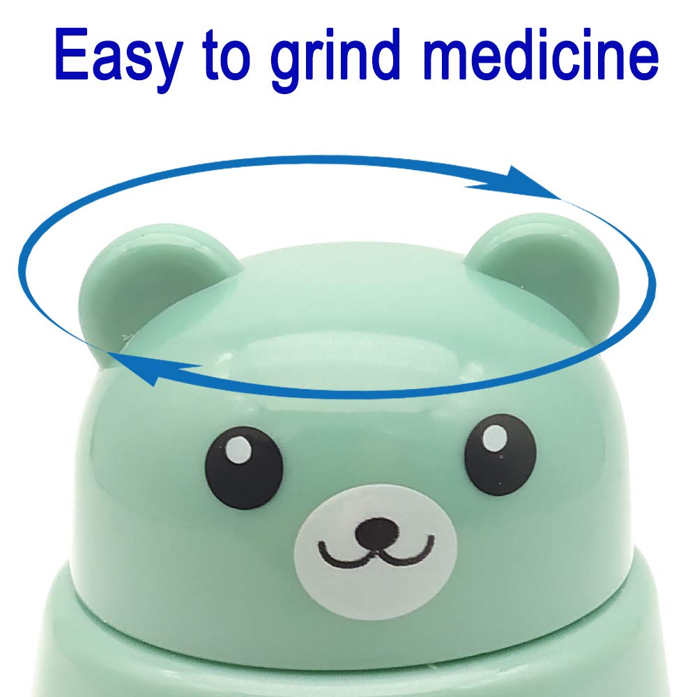 CoaGu 2-Pack Pill Crusher and Cutter Grinder | Effortlessly Crush Small or Large Pills into Fine Powder | Easy Cleaning | Green