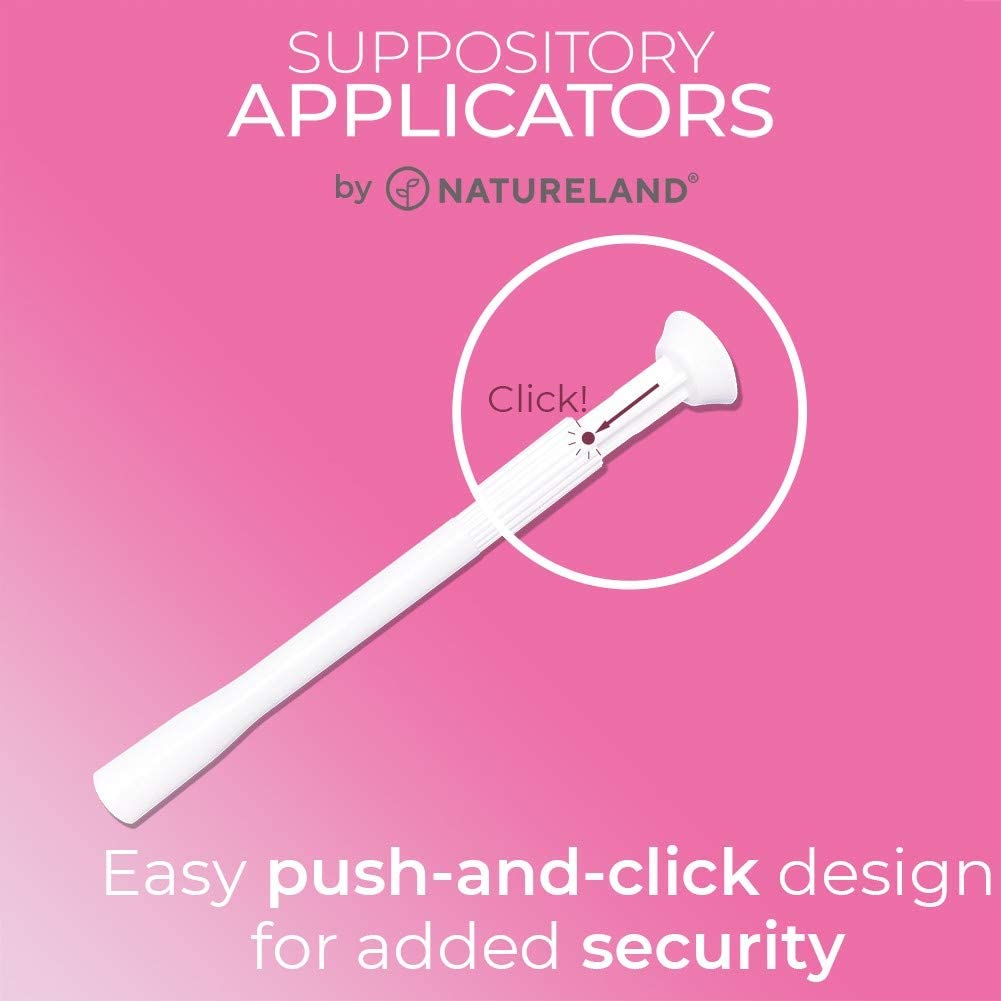 Natureland [20/40 Pack Vaginal Suppository Applicators for Women,Soft Tip Auxiliary Tool for Pills, Tablet Suppositories, Indivi