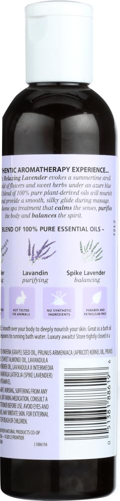 Aura Cacia Lavender Harvest Aromatherapy Body and Massage Oil, 8 Ounce - 3 per case.3