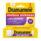 Dramamine All Day Less Drowsy Formula | Motion Sickness Relief | 8 Tablets | Pack of 6