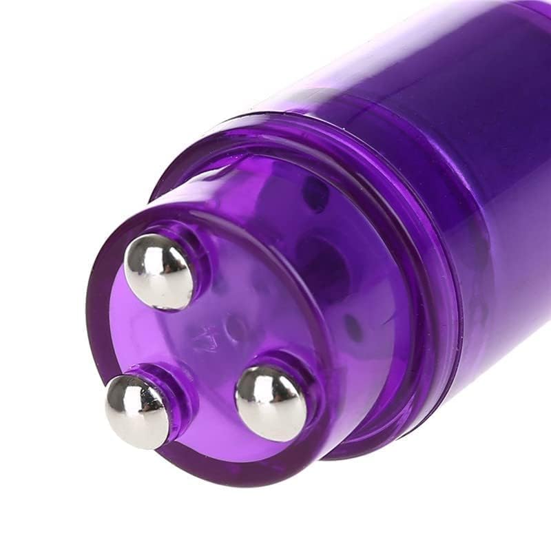 Finever Mini Massager Handheld with 4 Heads Pocket Pen for Body, Face, Neck, Head,Back (Blue Purple Color)