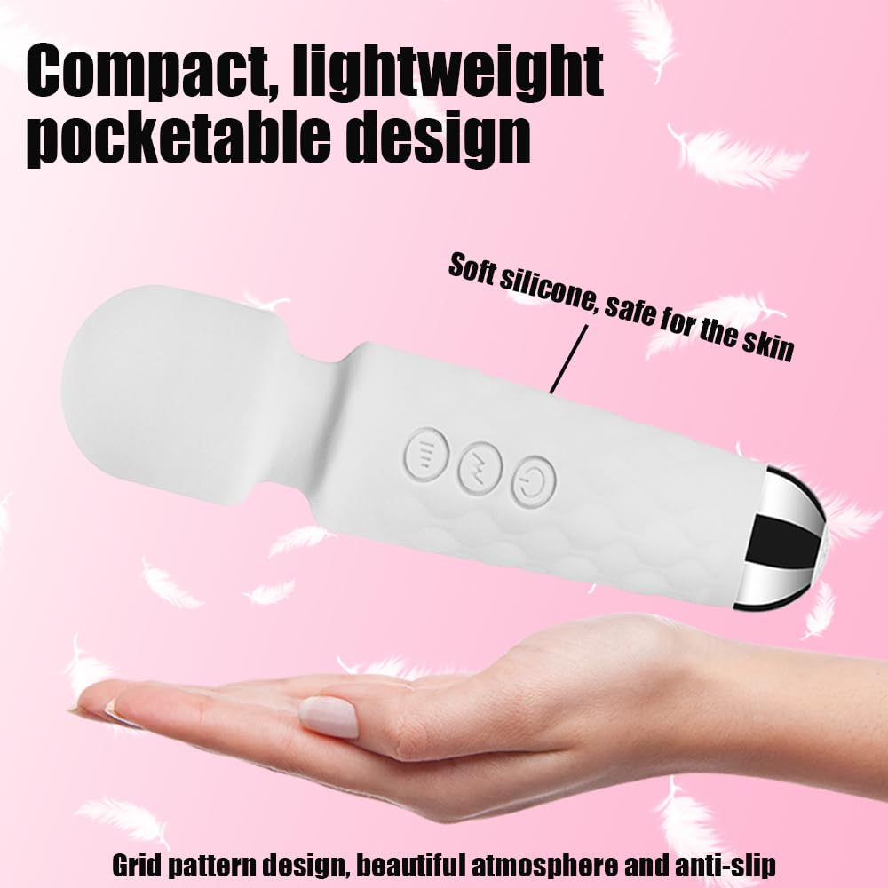 Portable Wireless Massager, Waterproof Rechargeable Body Massager, Fatigue Relieving Muscle Massager with Multiple Modes and Spe