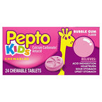 Pepto Bismol Kids Bubblegum Flavor Chewable Tablets for Heartburn,Acid Indigestion,Sour Stomach,and Upset Stomach for Children 2