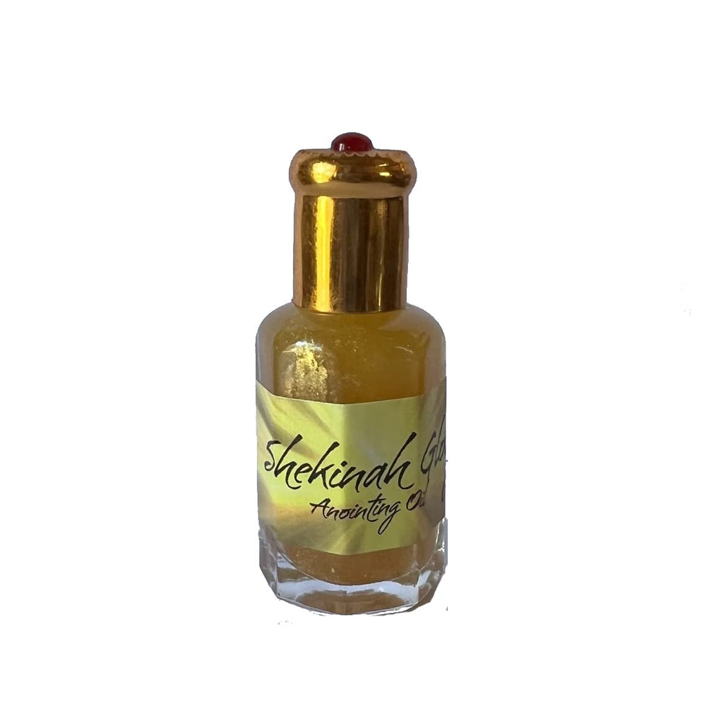 Shofars From Afar Shekinah Glory Anointing Oil 1/3 oz bottle with gold top