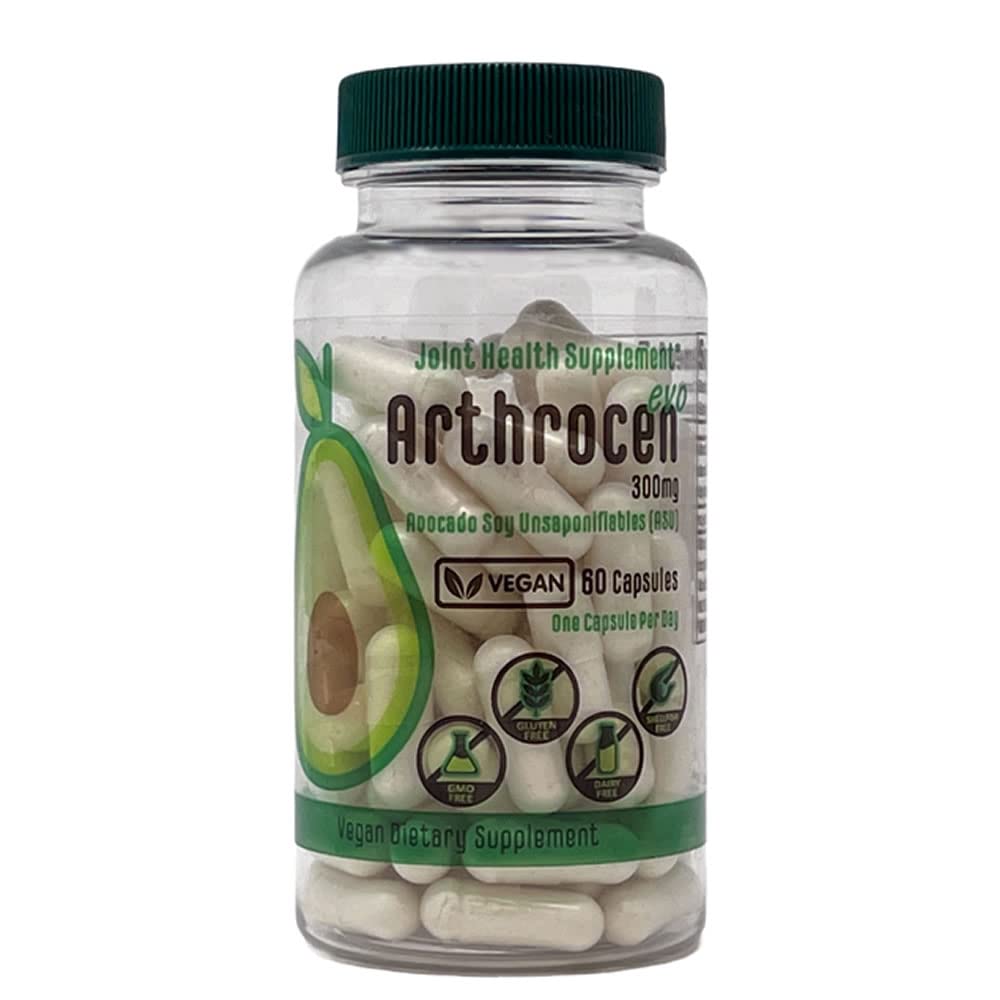 Arthrocen EVO Vegan Joint Health Supplement, 300Mg Avocado Soy Unsaponifiable, 60 Day Supply, One Capsule Per Day (2 Months)