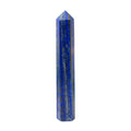 Apengshi 1PCS Natural Crystal Lapis Lazuli Tower 5.9-6.3 (15-16cm) 6 Faceted Single Point Prism Healing Crystal Wand for Meditat