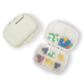 Kcmwsy Travel Pill Organizer Small Pill Box Portable Daily 8 Compartment Pill Case for Purse Pocket Medicine Vitamin Holder Cont