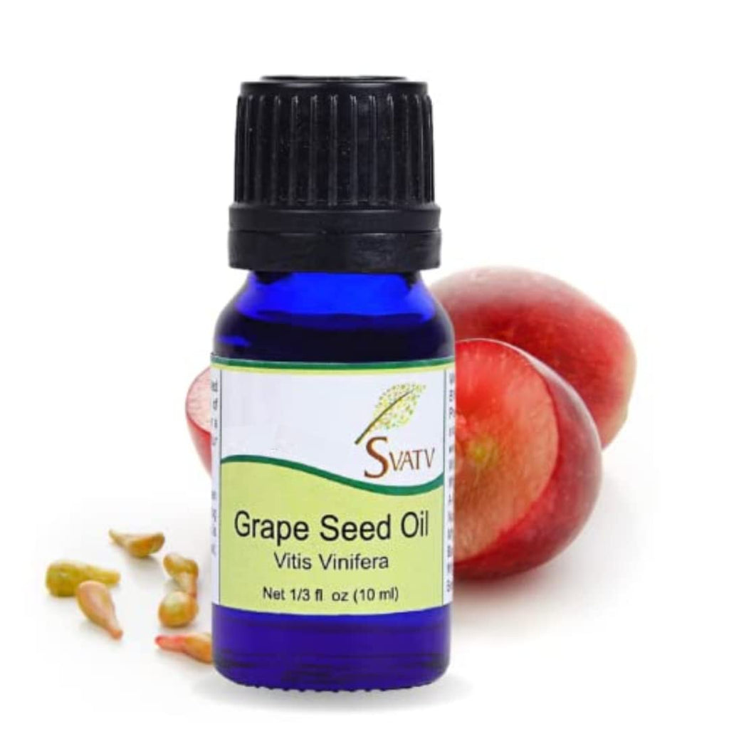 SVATV Grapeseed Essential Oil Therapeutic Grade Aromatherapy Oils Fragrance Oil for Diffuser Yoga Massage & DIY Personal Care 10