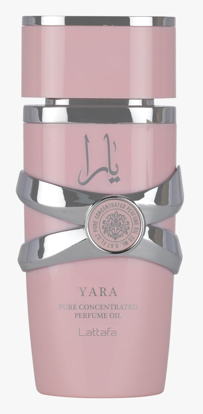 Lattafa Yara - Floral, Gourmand, Fruity, Musky - Pure Concentrated Perfume Oil Long-Lasting Fragrance for Women, 0.67 Ounce / 20