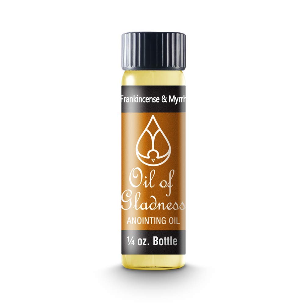 Oil of Gladness Frankincense and Myrrh Anointing Oil - Oil for Daily Prayer, Ceremonies, and Blessings 1/4 oz Bottle