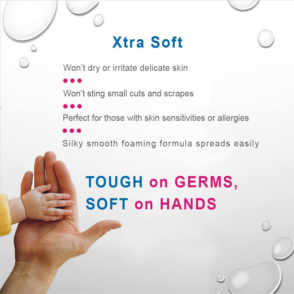 X3 Clean Foaming Hand Sanitizer, Alcohol Free and Fragrance Free, Kills 99.9% Germs, Moisturizing Formula, Travel Size 2.5 oz (3