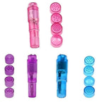 Finever Small Mini Vibrating Massager Handheld Portable Tool for Women with 4 Heads Pocket Pen for Face Neck Head Back and Shoul