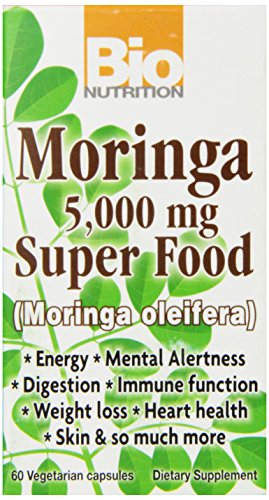Bio Nutrition Moringa Super Food Vegi-Caps, 60 Count, 5,000 mg