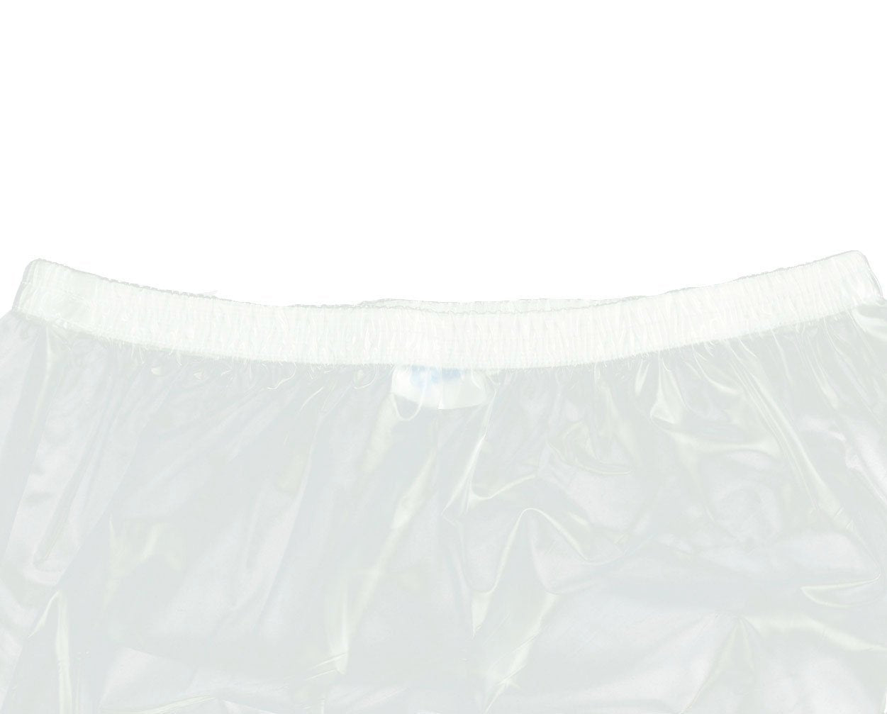 Haian Adult Incontinence Pull-on Plastic Pants PVC Pants 3 Pack (Small, Transparent White)