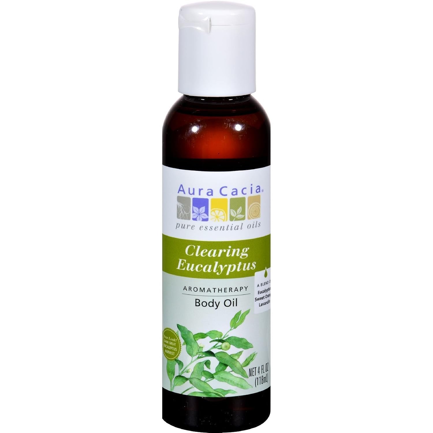 AURA CACIA Eucalyptus Massage Oil, 4 FZ