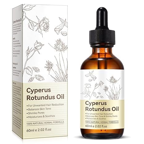 Cyperus Rotundus Oil, Natural Cyperus Rotundus Oil for Hair Removal, Reduces Unwanted Hair Growth, Moisturizes & Soothes The Ski