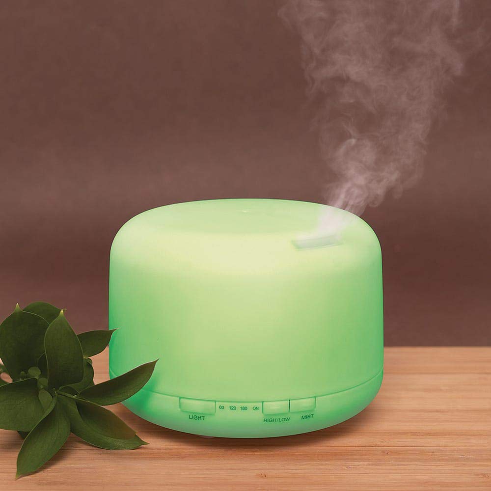 Pure Essential Oil Works Serenity LED Ultrasonic Aroma Diffuser, Diffuses Essential Oils with Cool Mist, Adjustable Mist Options