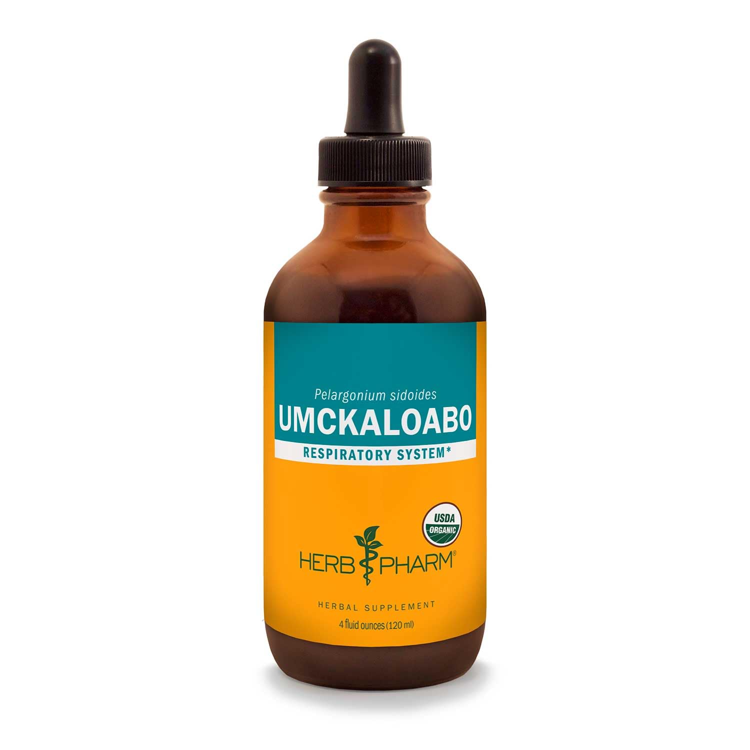 Herb Pharm Certified Organic Umckaloabo Liquid Extract for Respiratory System Support - 4 Ounce