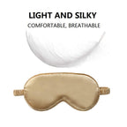 LCBD Silk Satin Sleeping Eye Mask, Gold Sleep Eye Mask Night Blindfold for Women and Men, Soft Breathable Blackout Eyeshade Eye