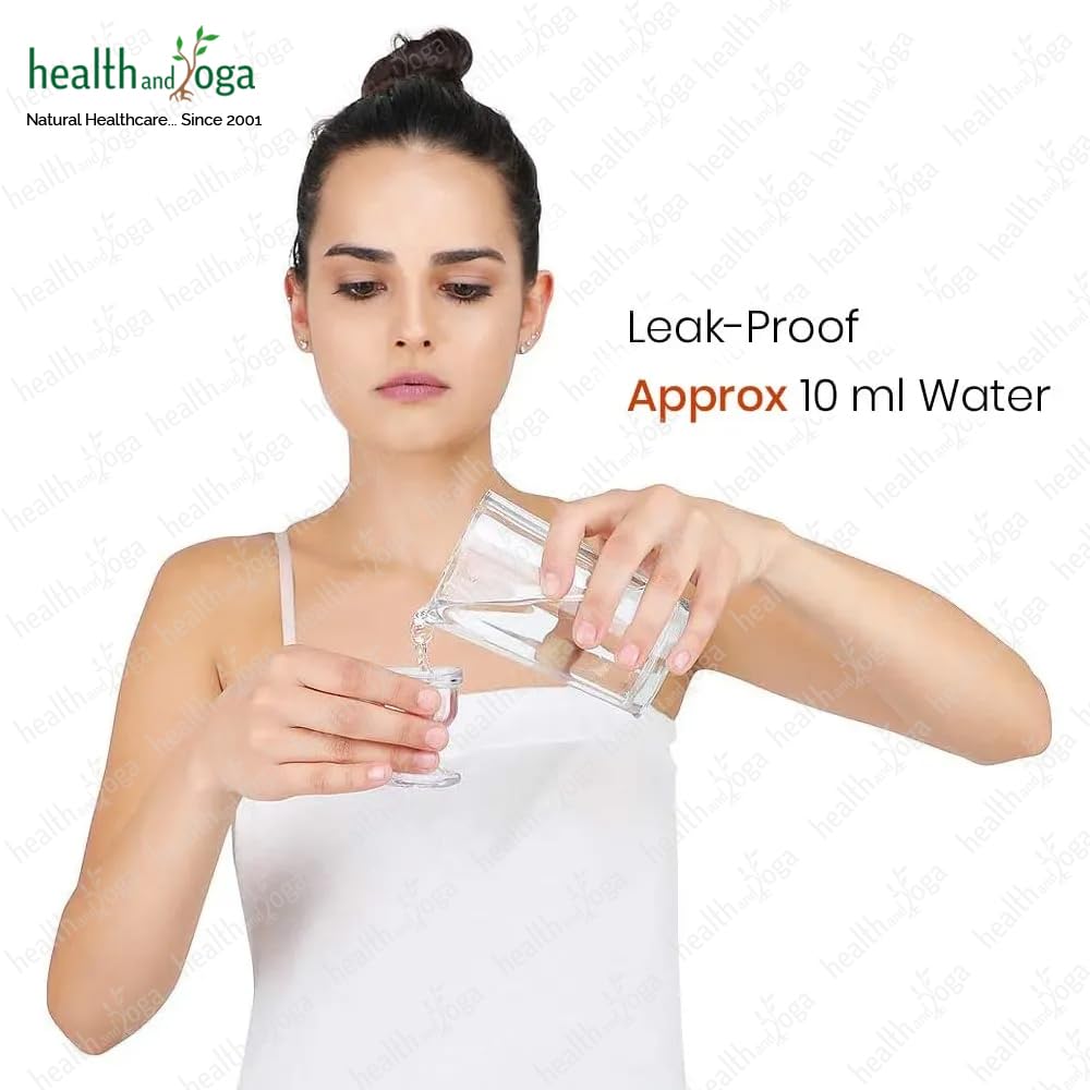 HealthAndYoga ChillEyes Transparent Eye Wash Cups for Effective Eye Cleansing - with Storage Container - Eye Shaped Rim, Snug Fi