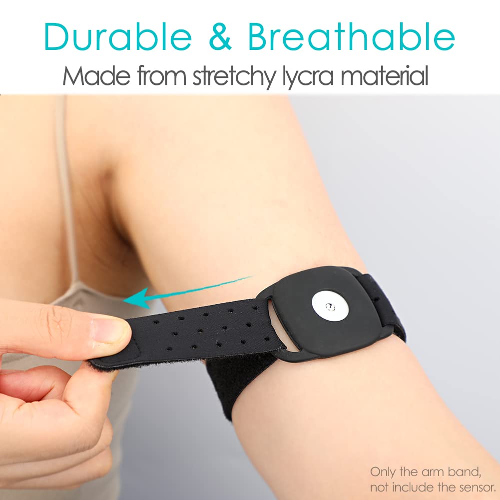 Sensor Covers for Freestyle Libre 1 & 2 14 Day, Mesh Breathable Armband Protection Shield Arm & Leg Band Flexible Diabetic Holde