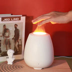 AYEANY Flame Diffuser,200ML Essential Oil Diffusers with Cool Mist,2 Brightness Night Light & Auto-Off,Super Quiet Oil Diffuser