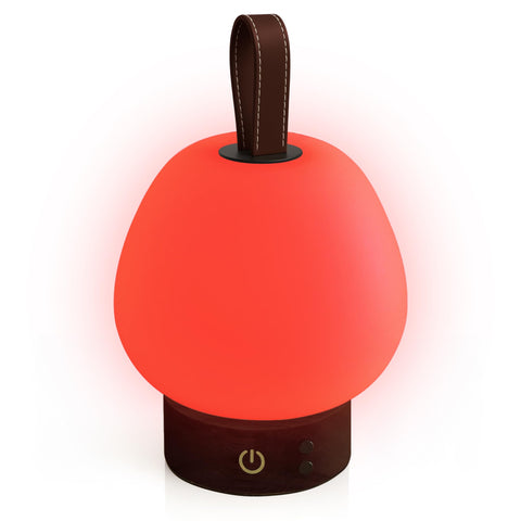 Red Light Therapy Sleep Lamp - 660nm Glow for Better Sleep | Cordless, Dimmable Night Light with Timer | Rechargeable, Portable 