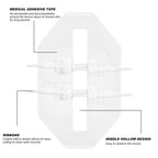 Emergency Wound Closure Strip 2PCS Wound Closure Kit Zip Stitch Wound Closure Device Laceration Closure Kit Wound Closure Glue B