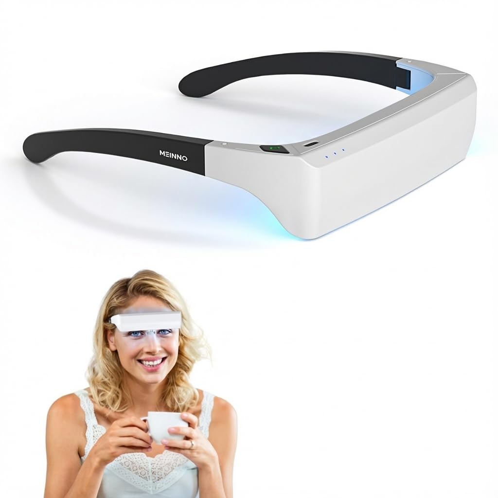 GentleGlow MEINNO Light Therapy Glasses, Bring You Boost Energy, Relief for Slwwp Problems, Enhances Mood, Adjustment Jet Lag  